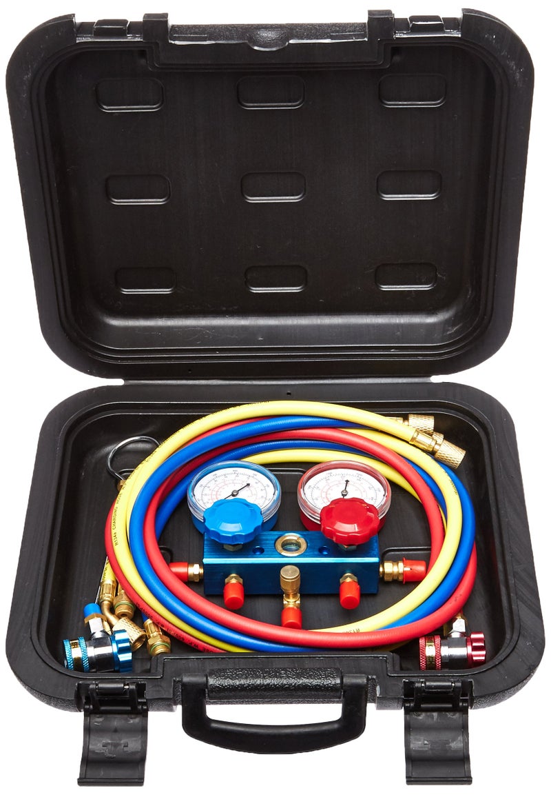 Robinair (49134A) R134 Aluminum Manifold, Hose Set and Service Couplers,MultiColor - Image 2